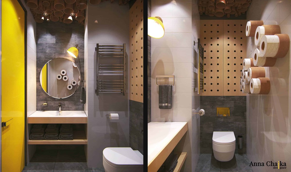 Шкафчик в туалет в стиле лофт