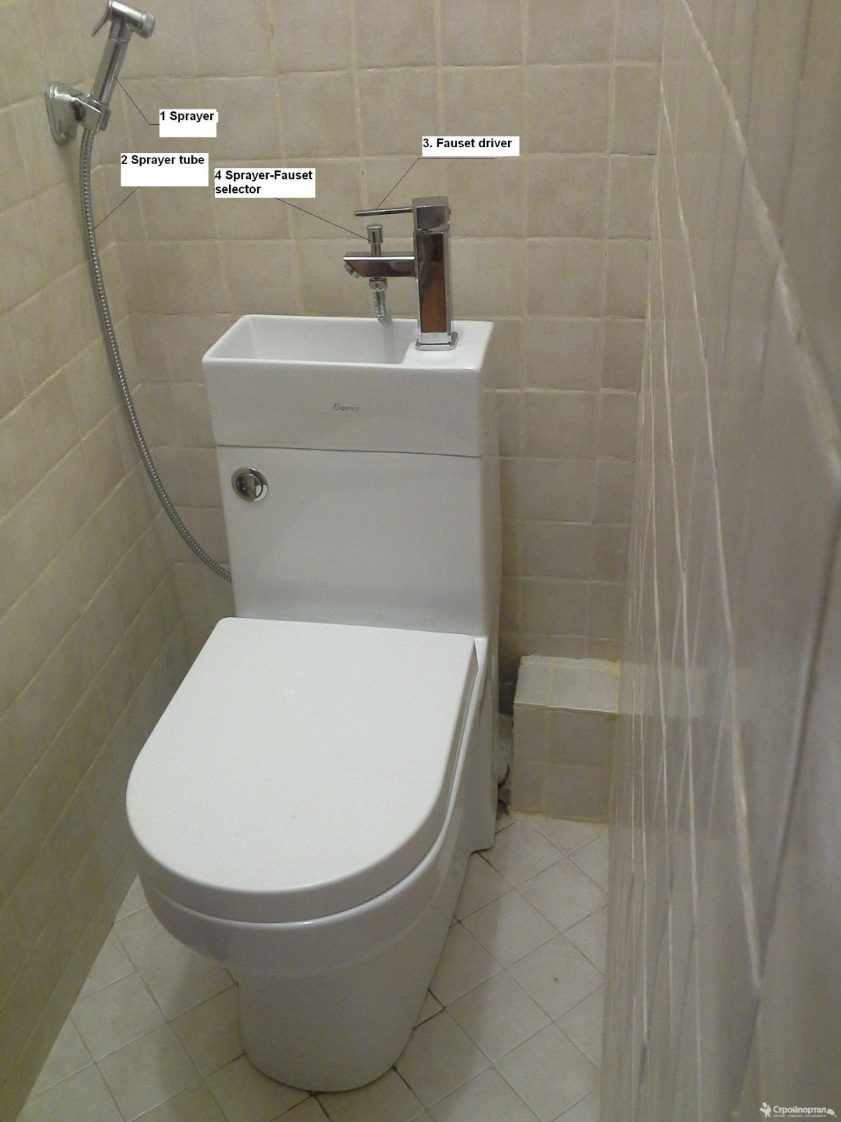 Комбоунитаз Laguraty 8074 унитаз с раковиной и биде