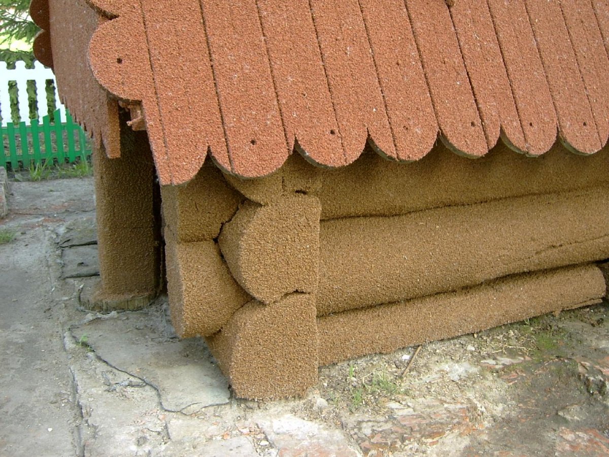 Пробковое напыление для фасадов