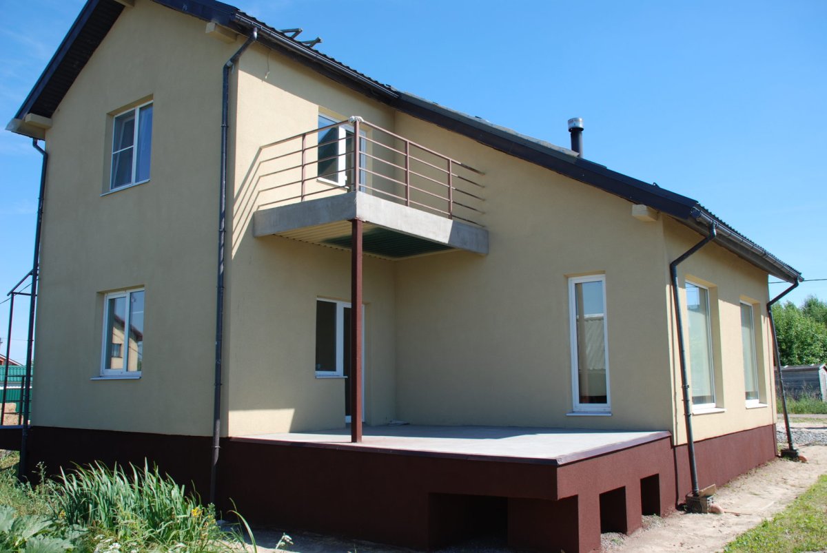 Жидкий отделка фасада