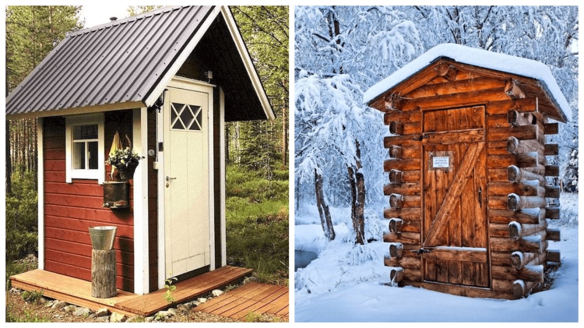 Красивый туалет на даче