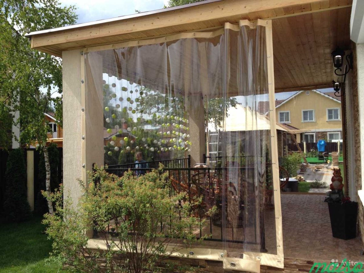 Прозрачные шторы для террасы