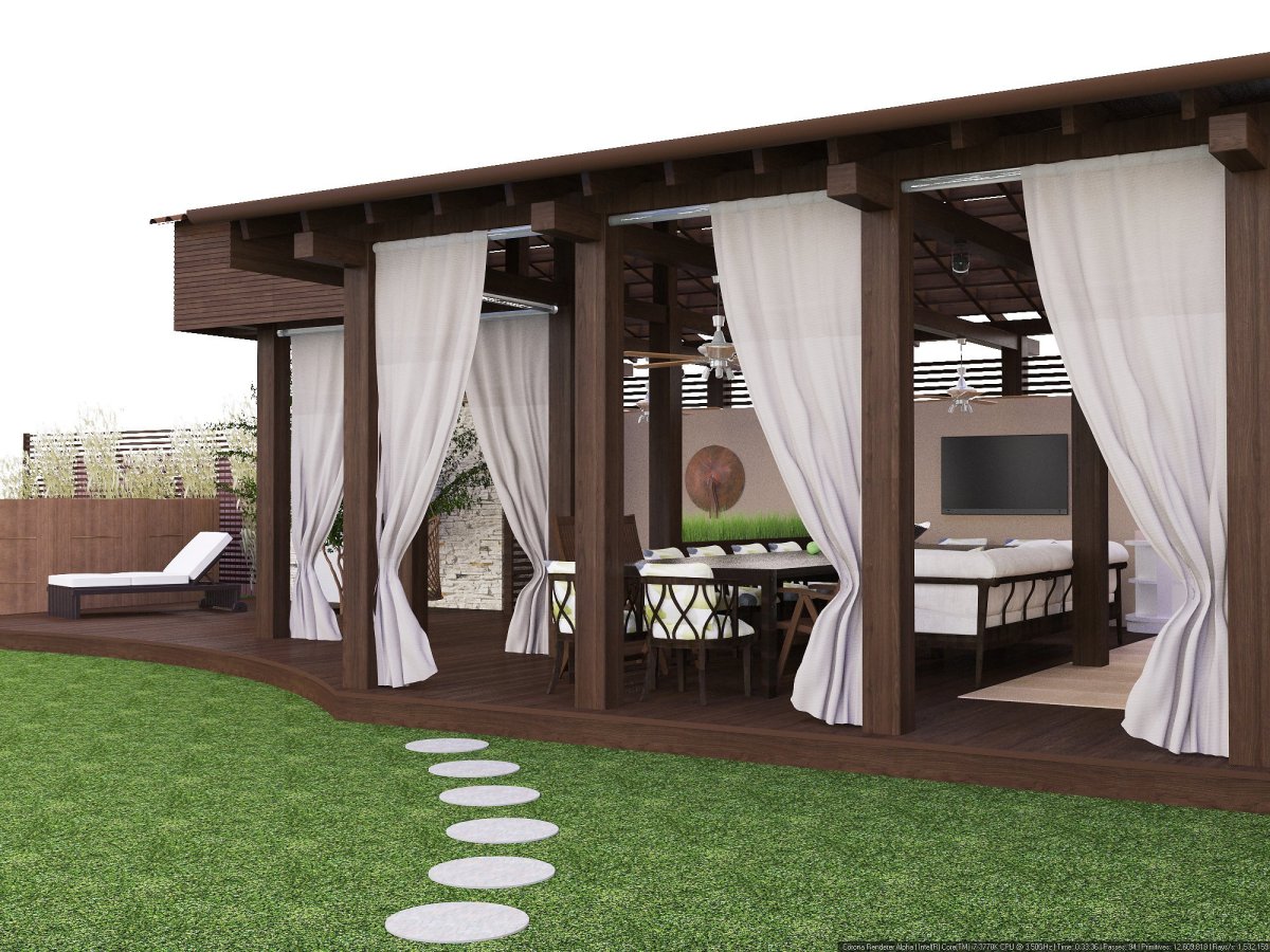 Занавески для беседки