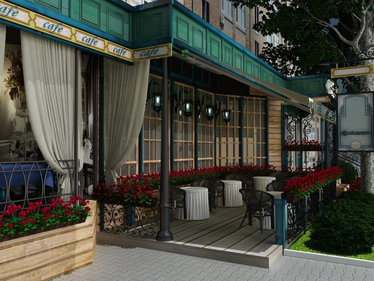 Красивые фасады ресторанов