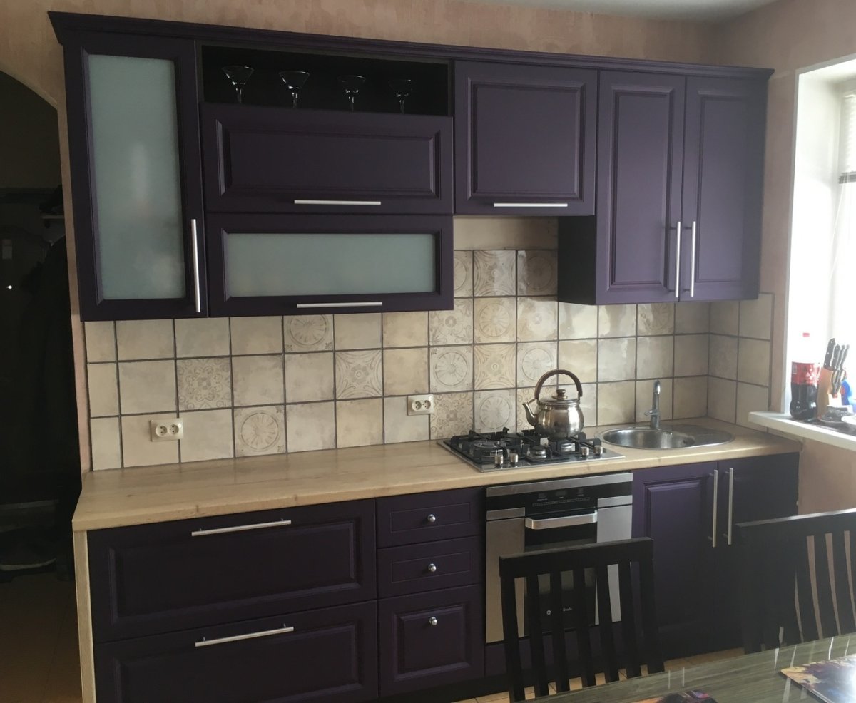 ПВХ плёнка для фасадов кухни