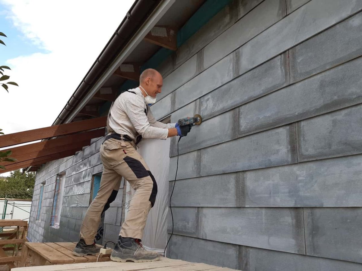 Плоский шифер на фасад