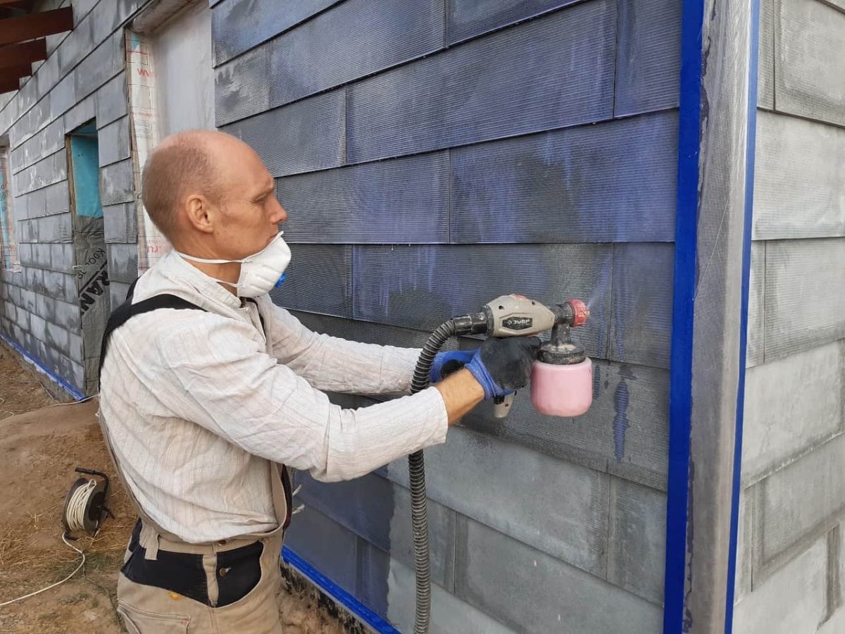 Вентилируемый фасад из шифера