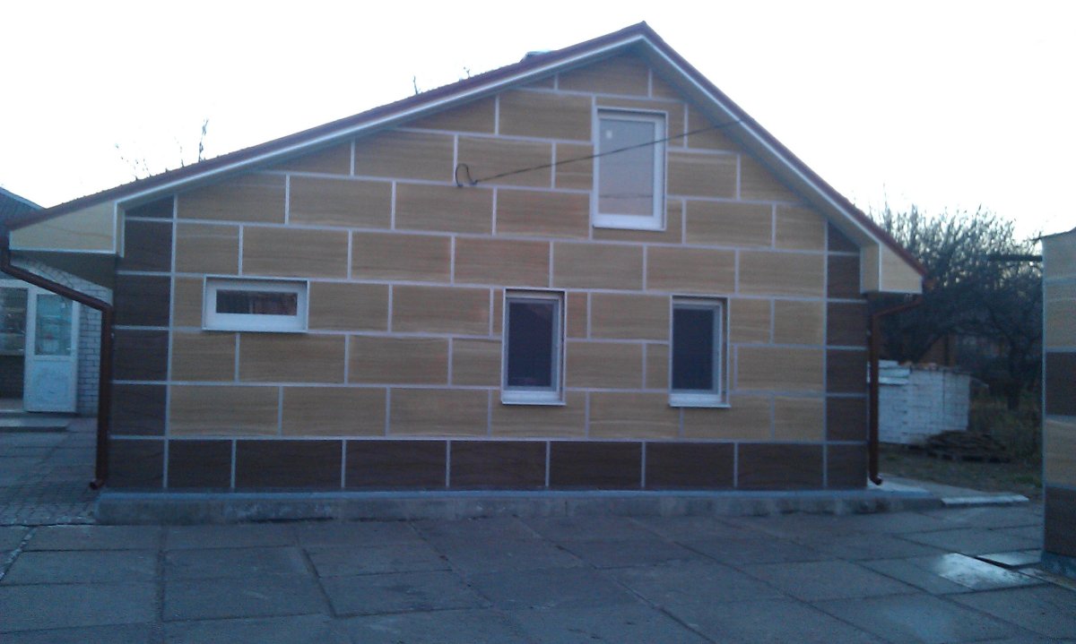 Плоский шифер на фасад