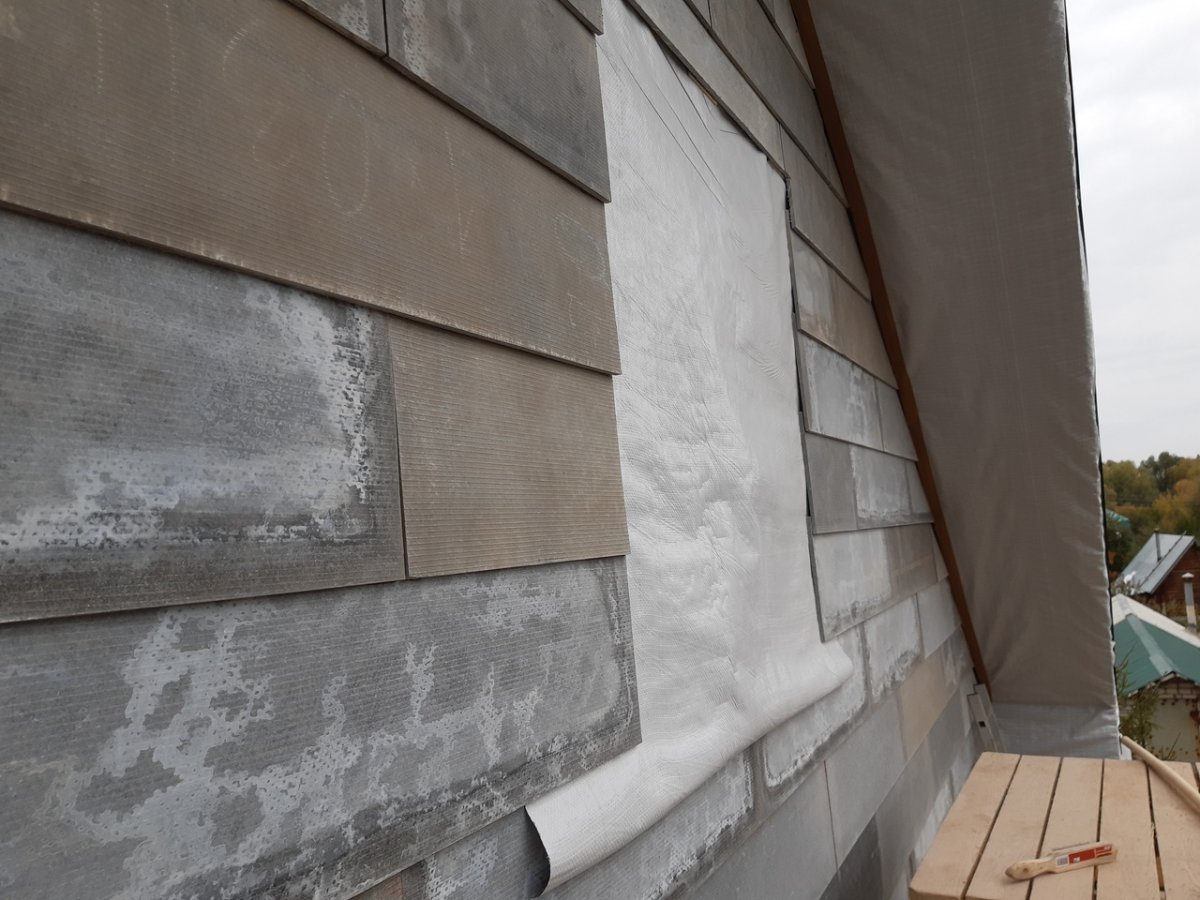 Фасад из шифера