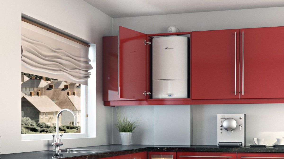 Навесной котел в шкафу