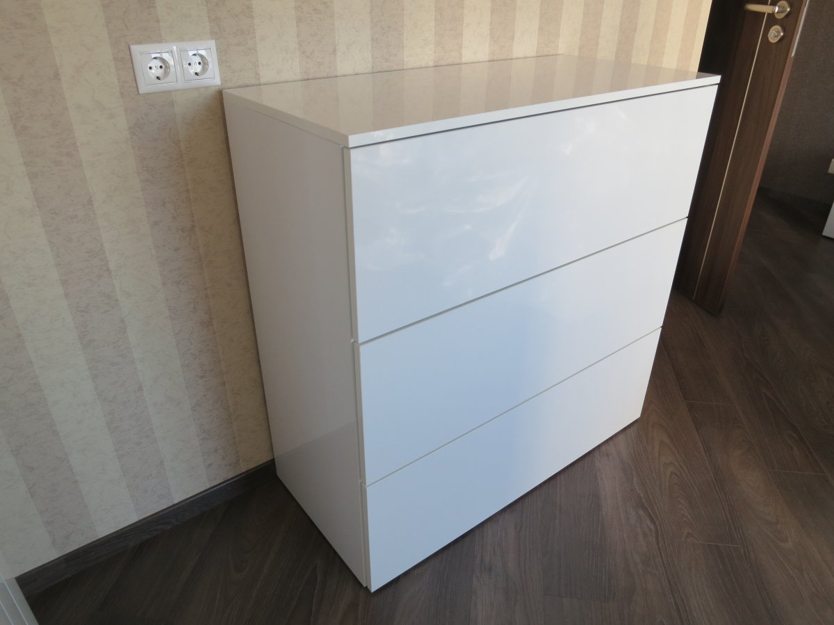 Комод высота 110 белый матовый Эльба