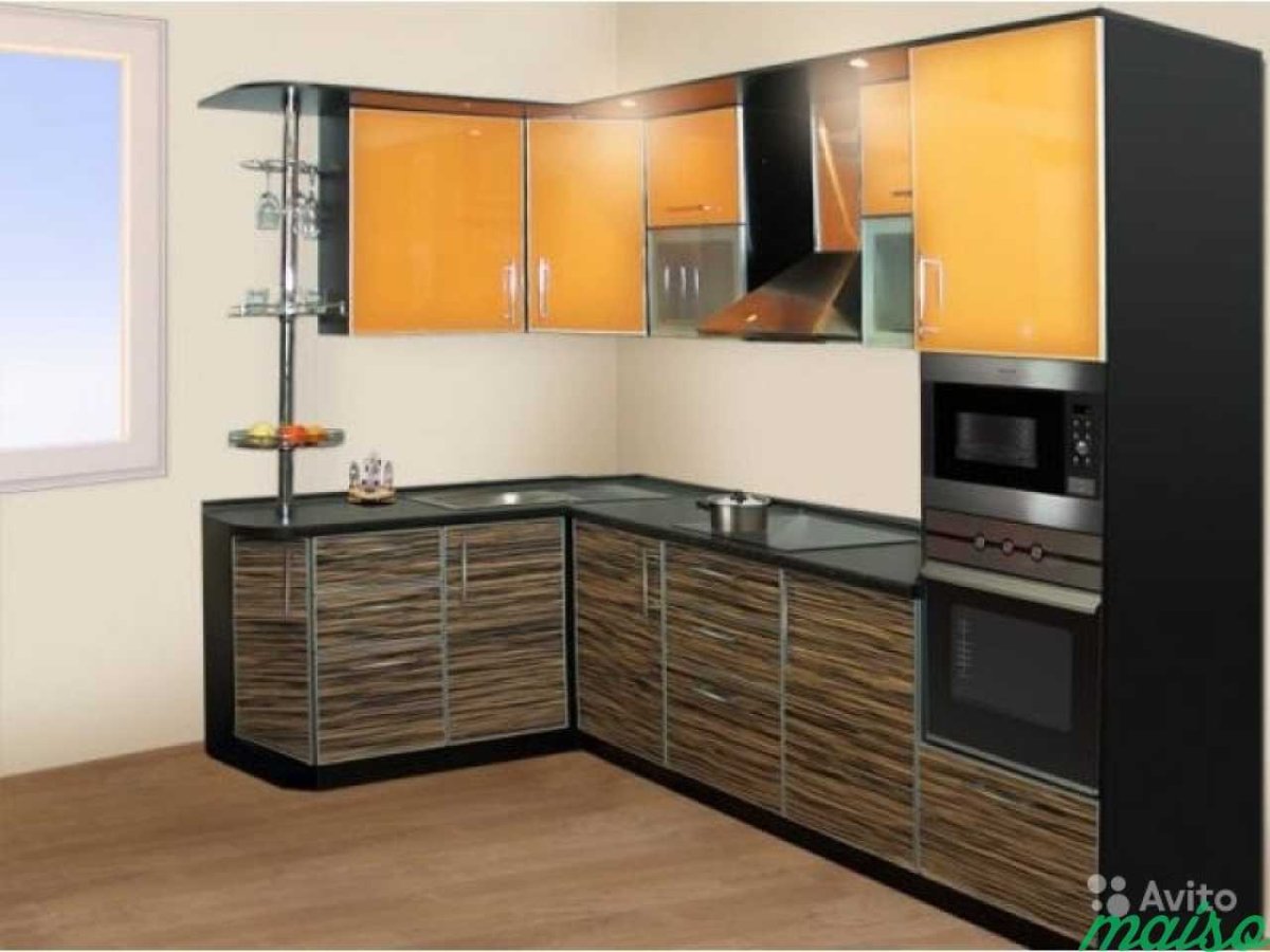 Кухонные фасады в алюминиевой рамке