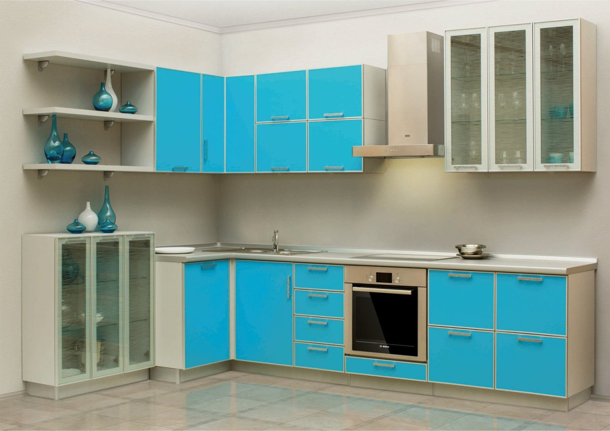 Кухонные фасады в алюминиевой рамке