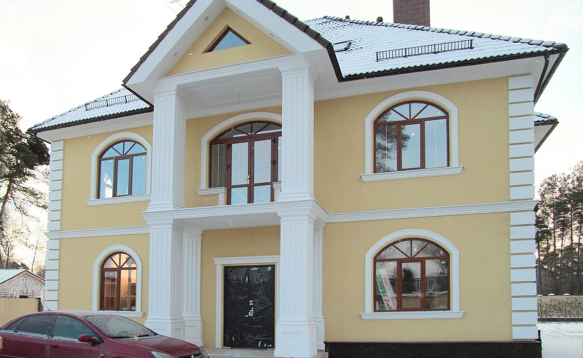 Отделка фасада лепниной