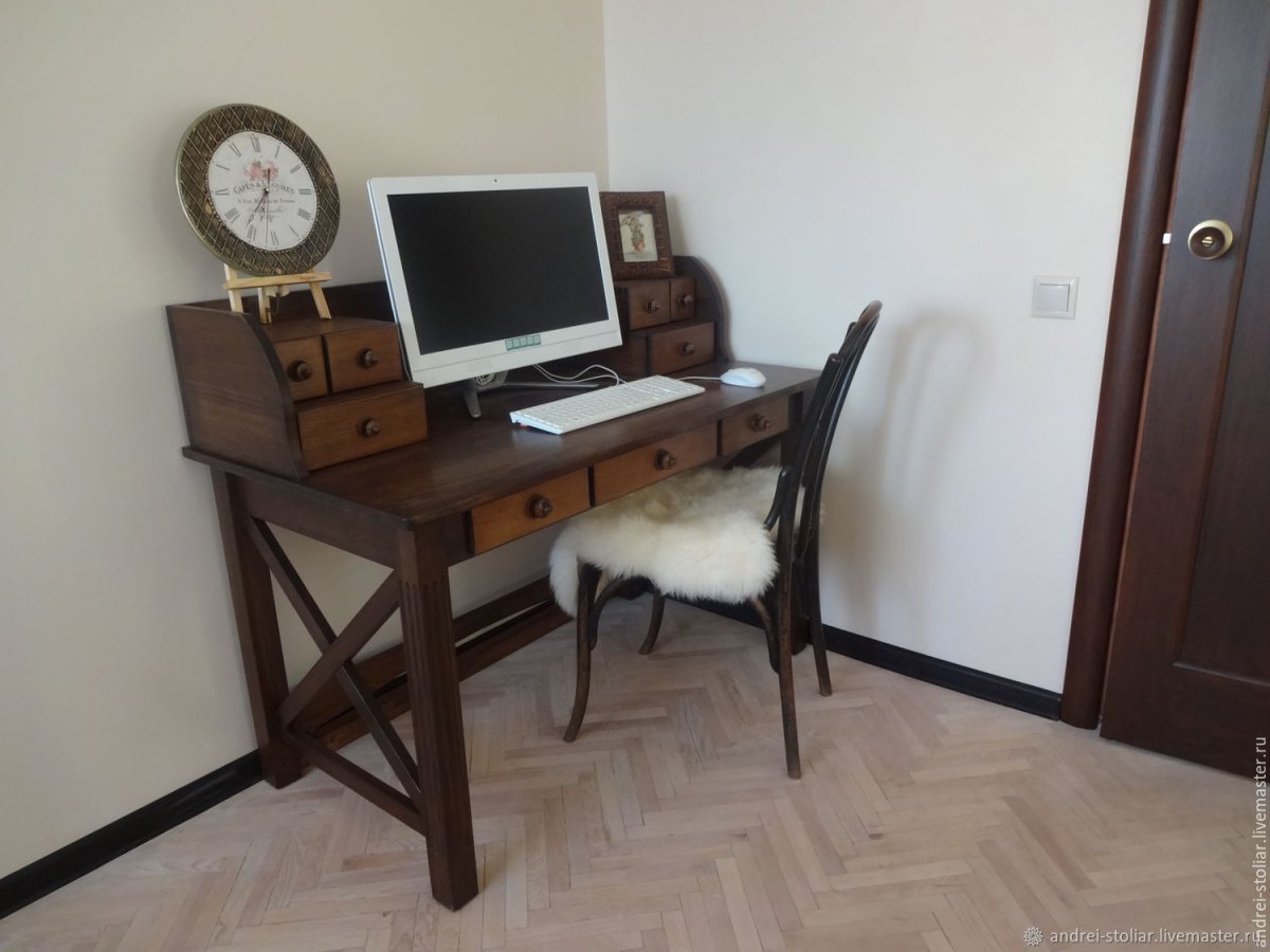 Письменный стол бюро Jimi бежево-черного цвета