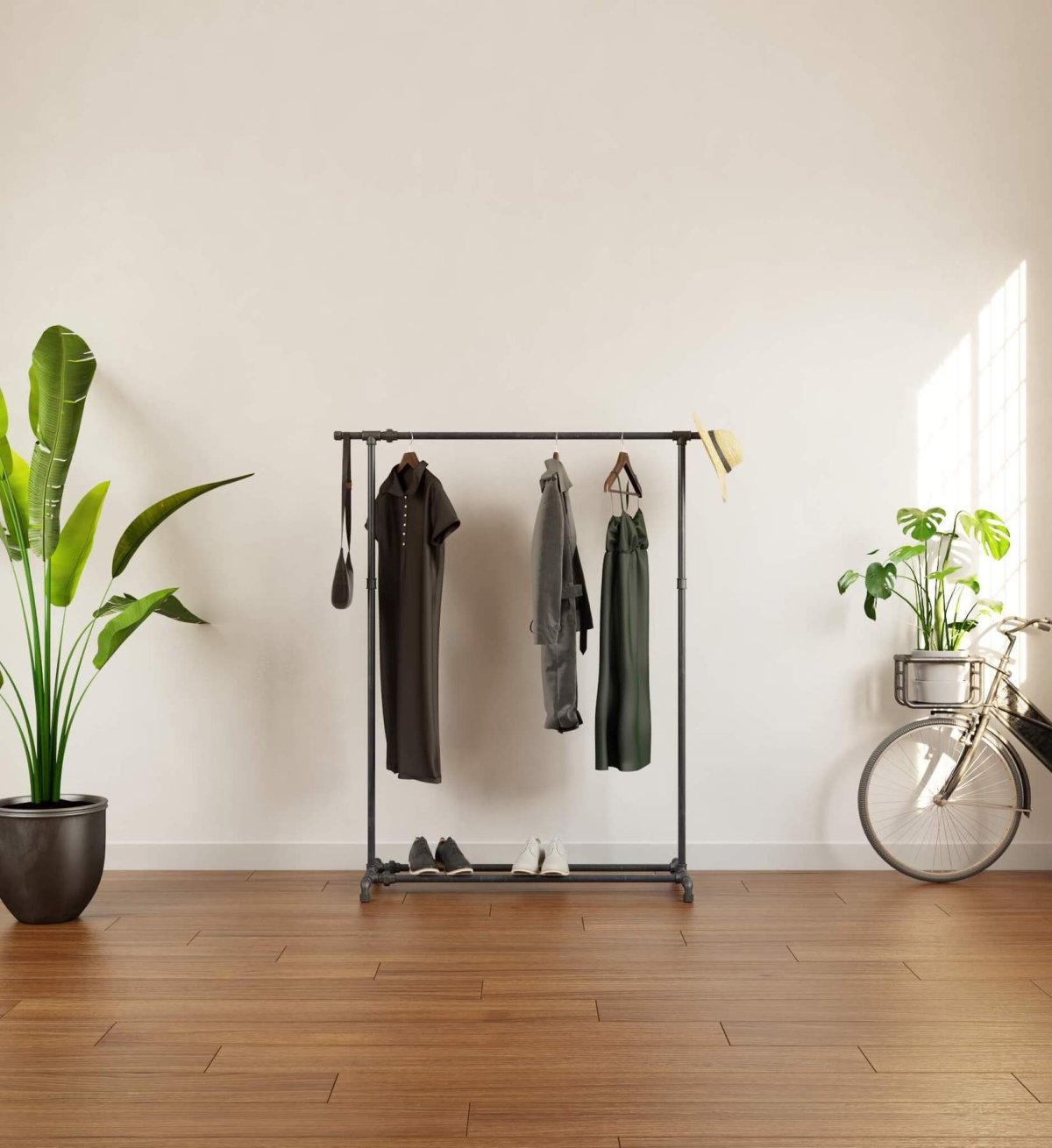 Вешалки шкаф лофт из трубы