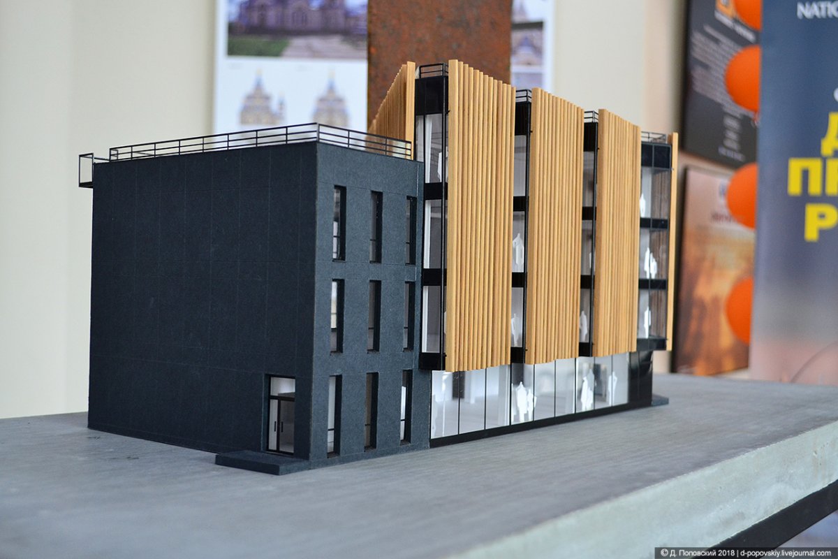 Вертикальные ламели на фасаде