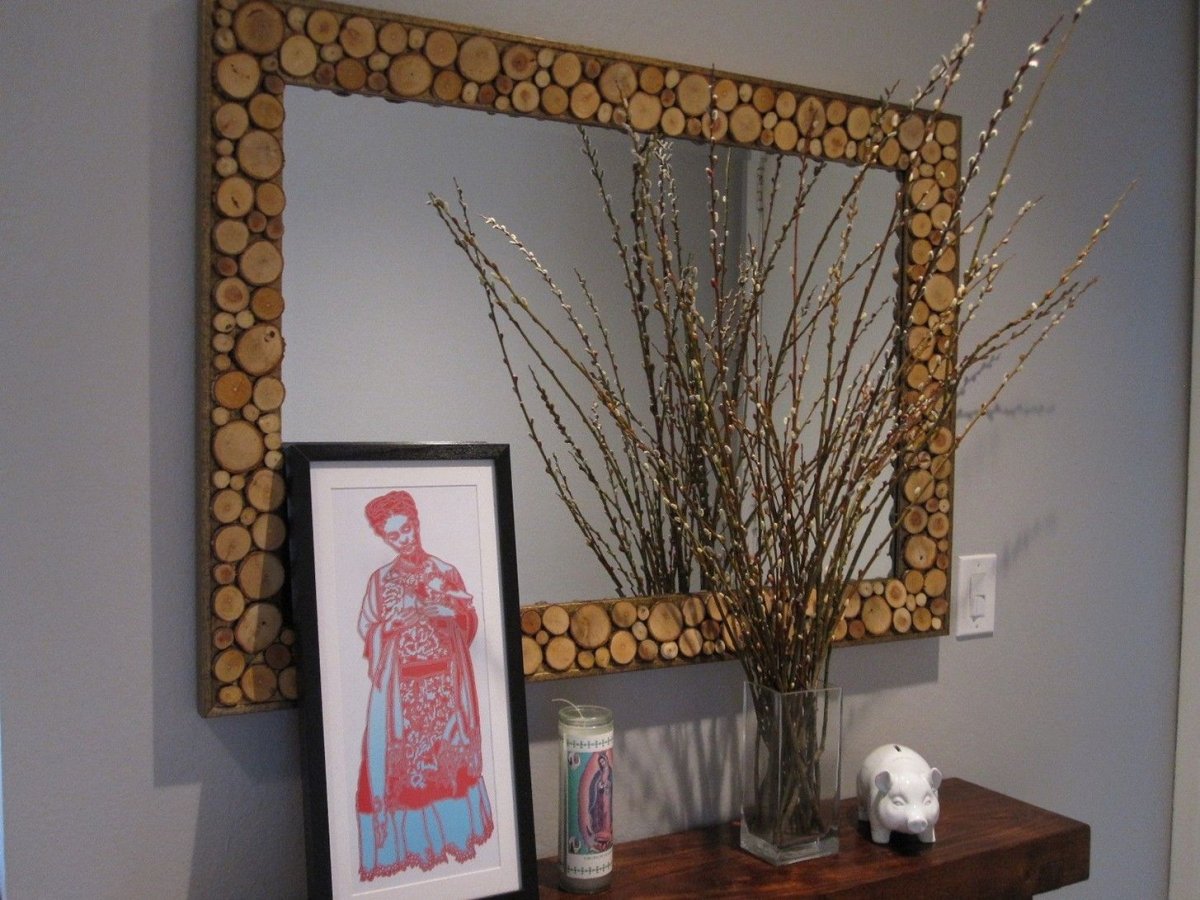 Декор зеркала в прихожей