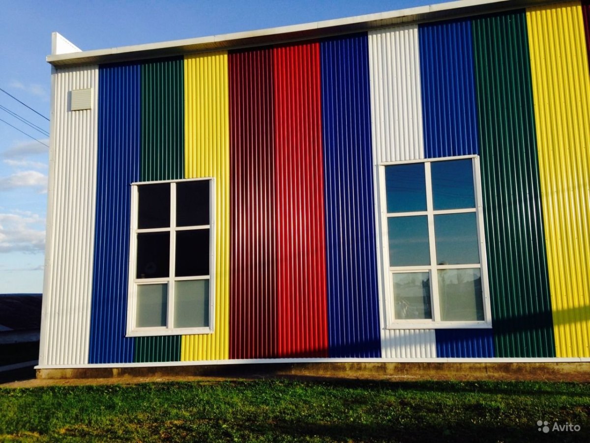 Отделка фасада профнастилом