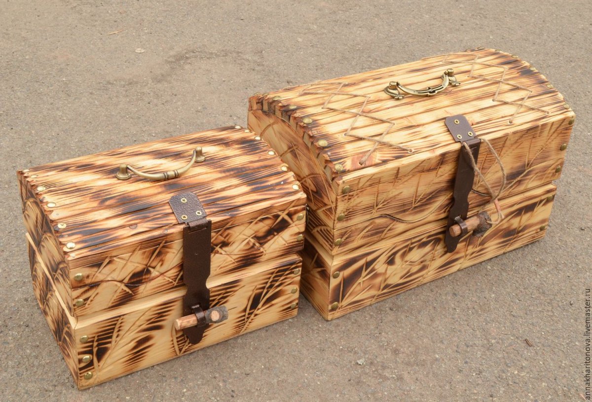Сундуки шкатулки деревянные