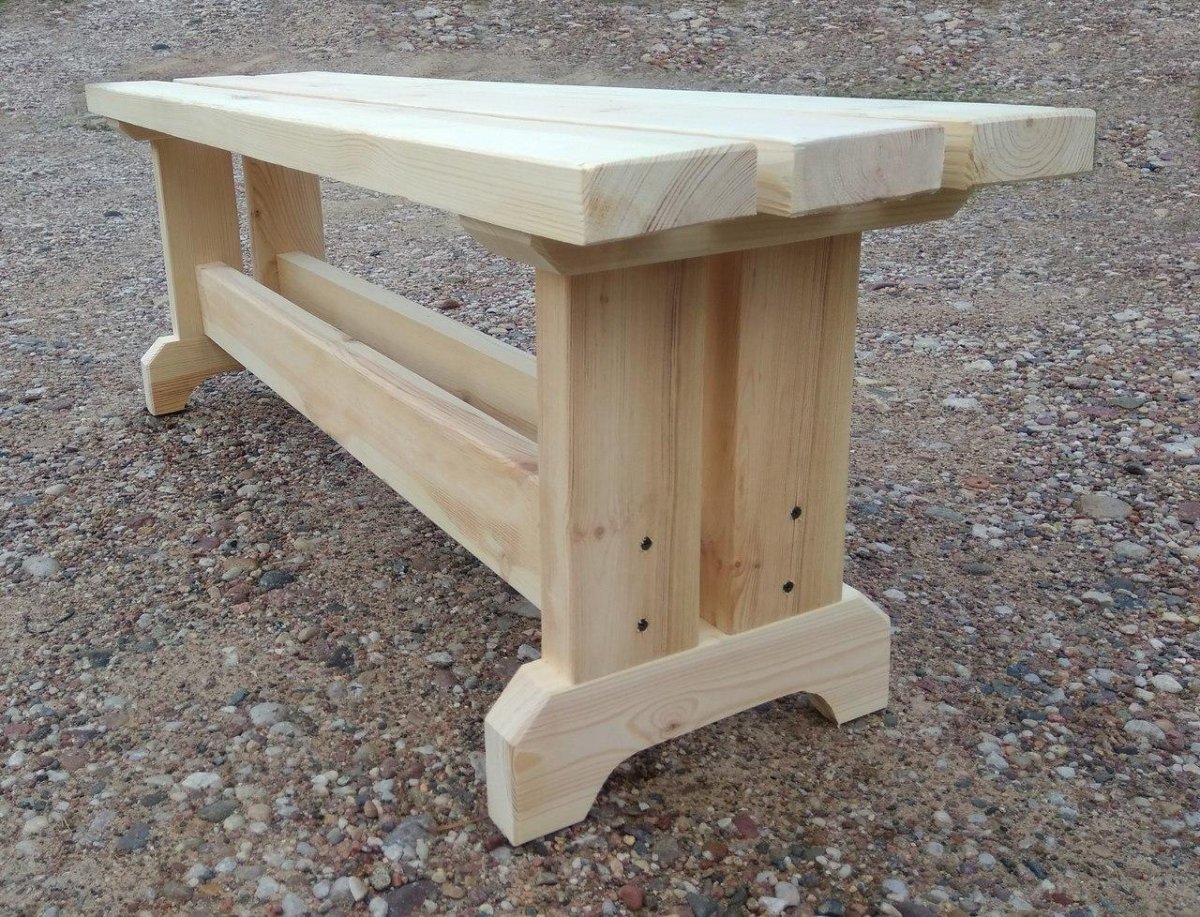 Скамейка деревянная без спинки