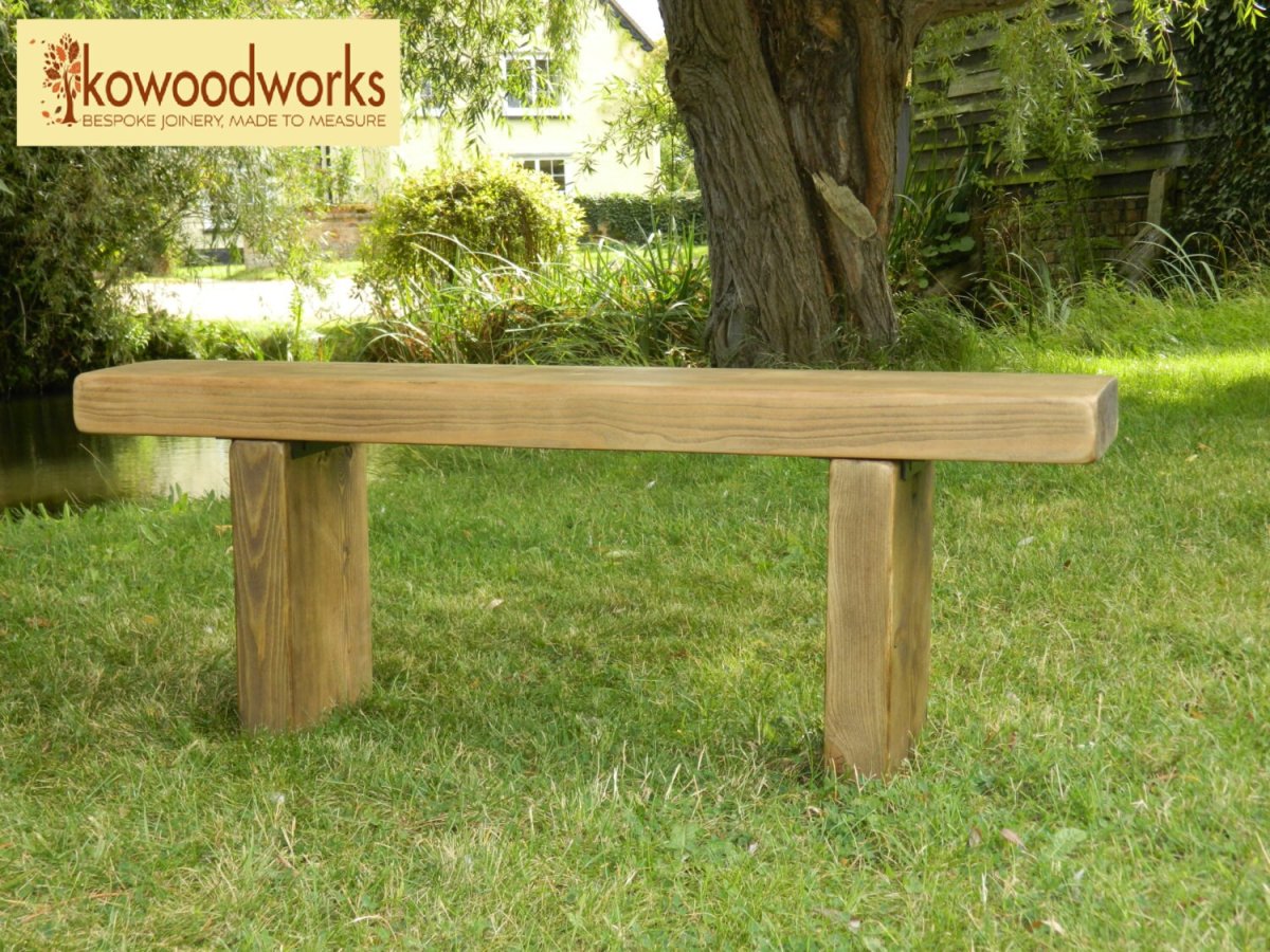 Скамья из бруса