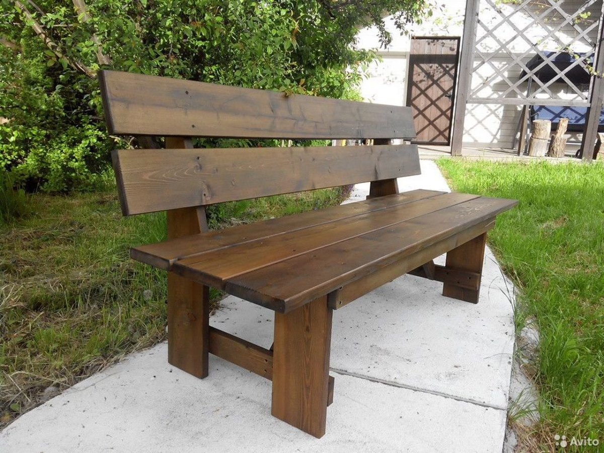 Скамейка из досок