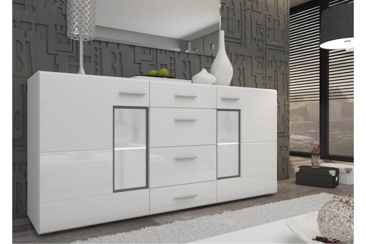 Комод Марко белый глянец