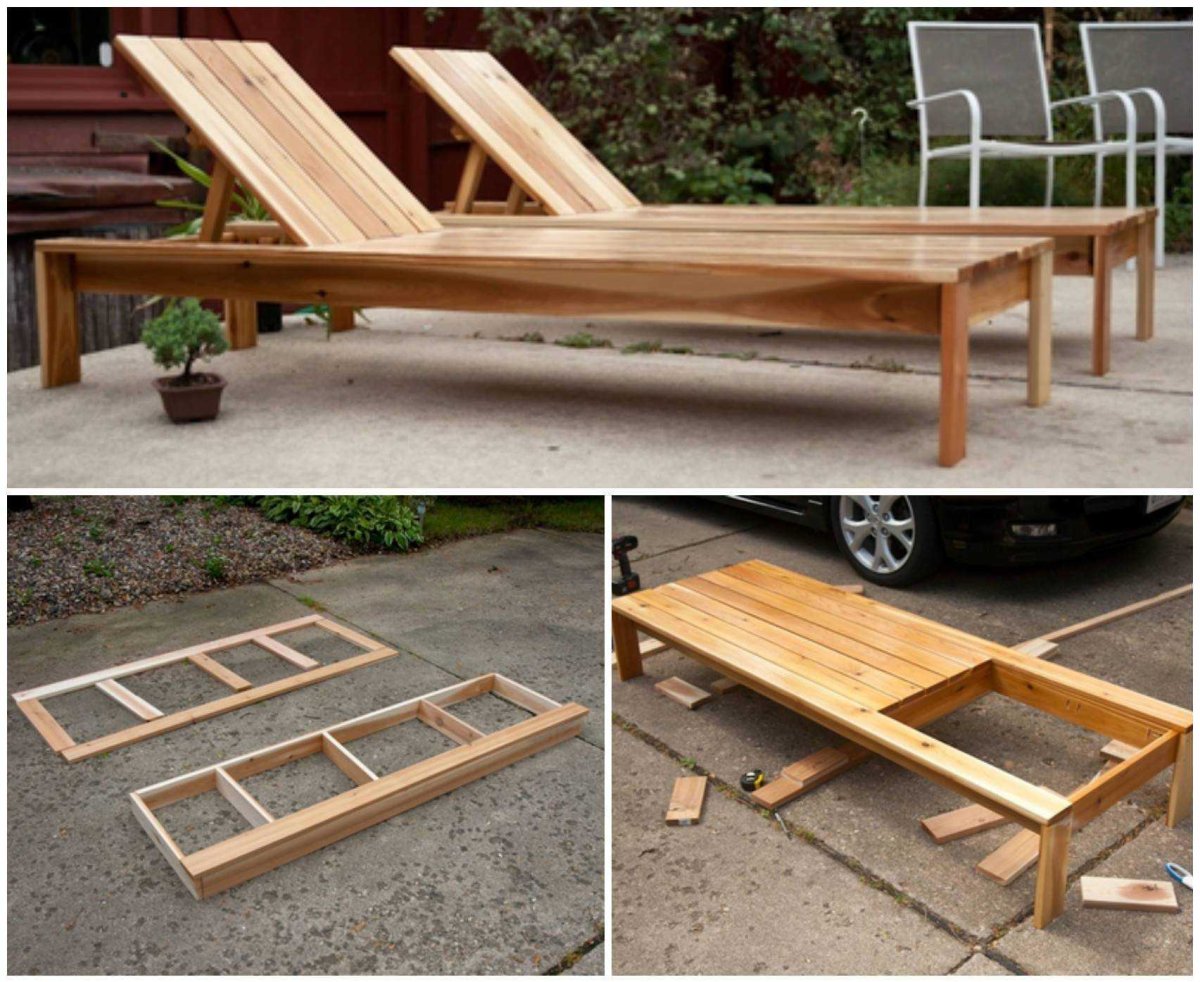 Деревянный шезлонг своими