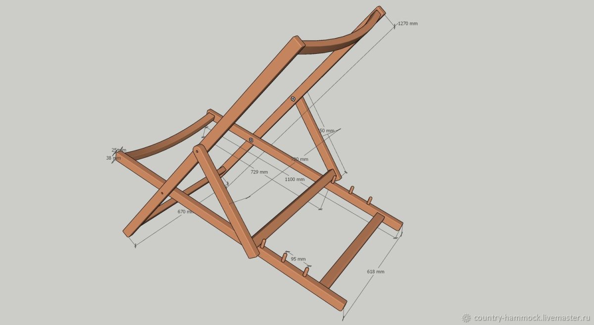 Шезлонг кресло для дачи своими руками из дерева чертежи
