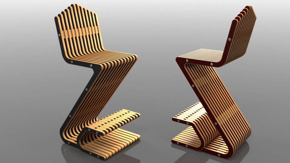 Стул из гнутой фанеры