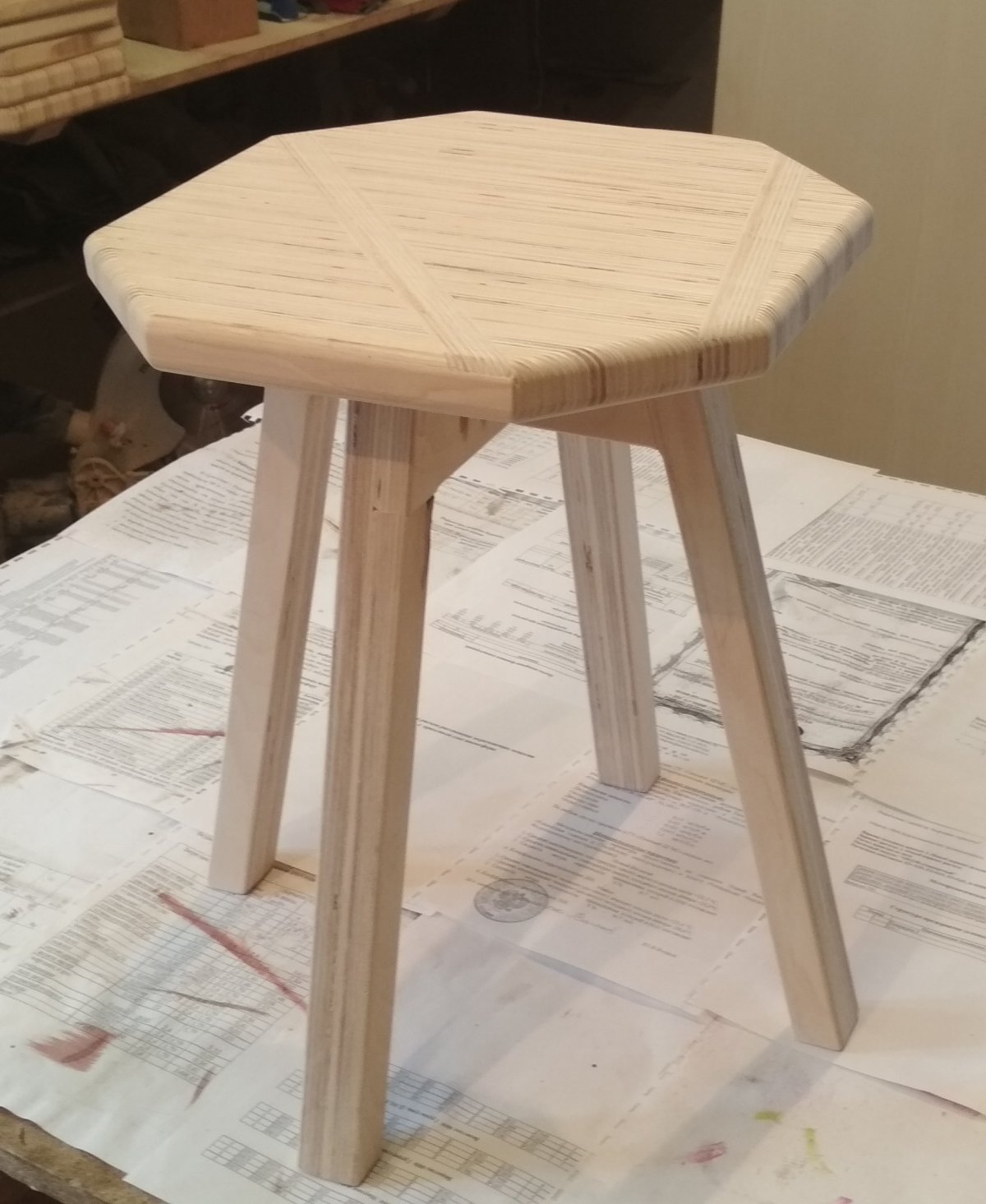 Табурет из фанеры 10 мм