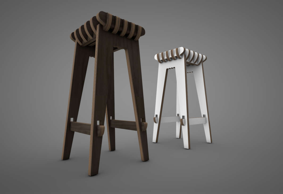 Табурет CNC fanera DXF