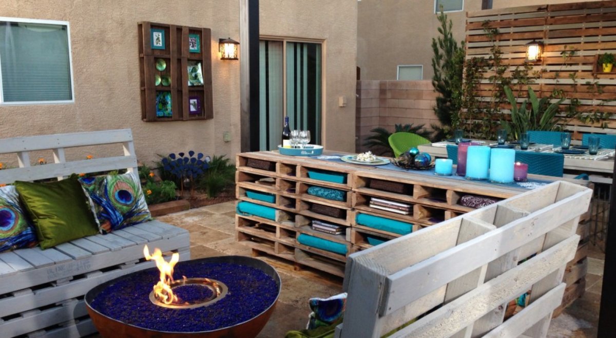 Дачная мебель из поддонов