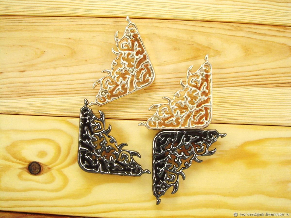 Металлические уголки для декора на мебель