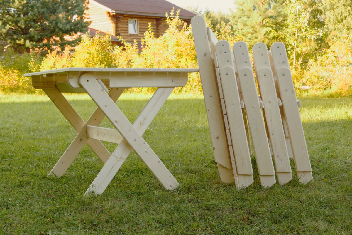 Садовая мебель деревянная складная