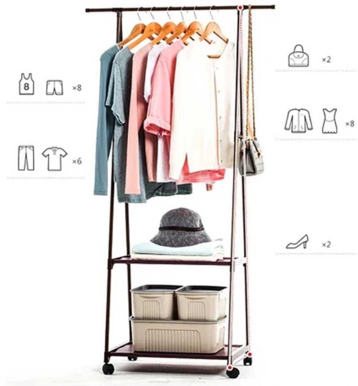 Вешалка напольная - рейл SOKOLTEC