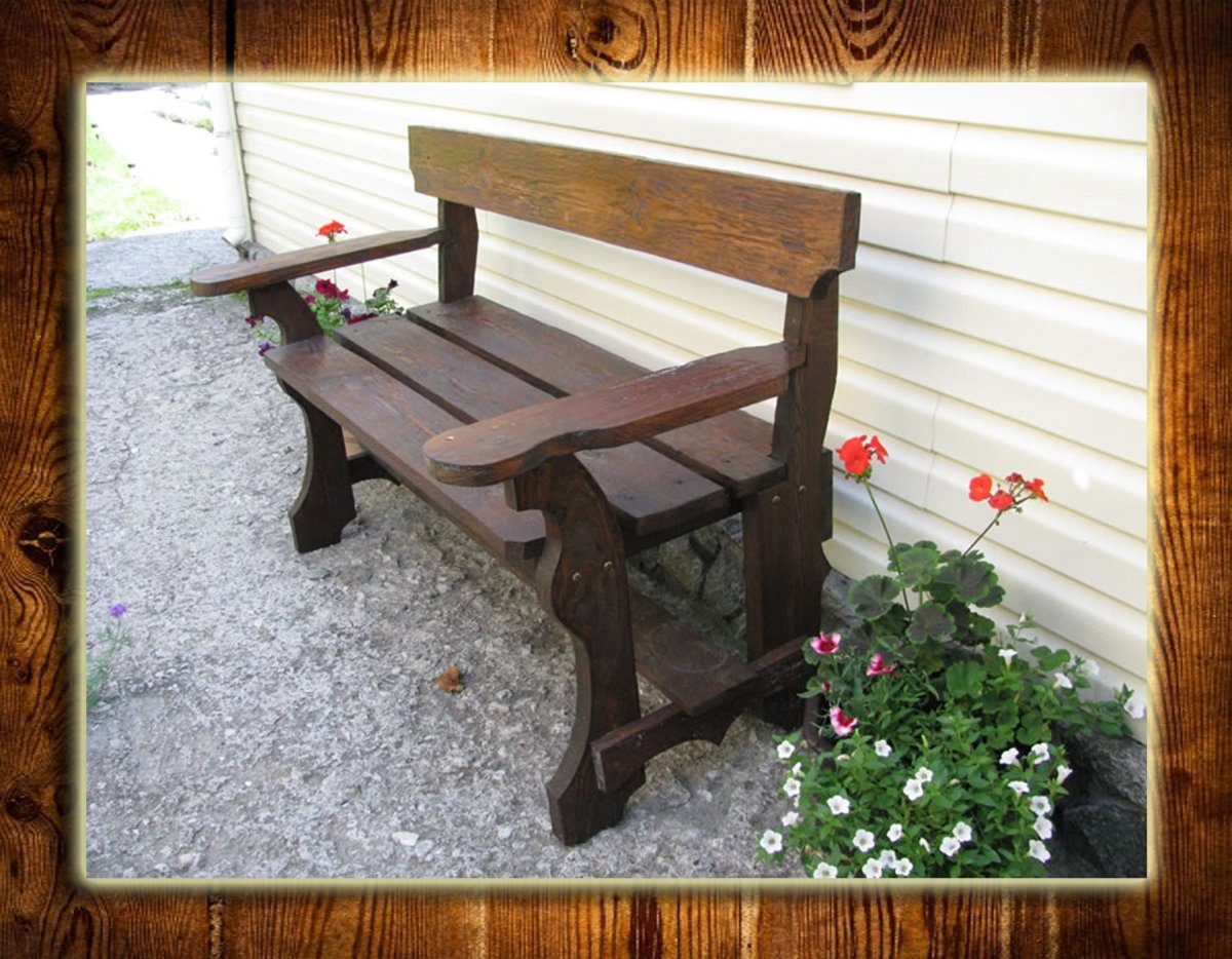 Скамейки для дачи из дерева