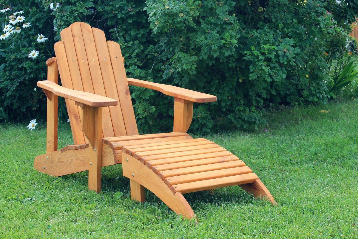 Шезлонг для дачи деревянный