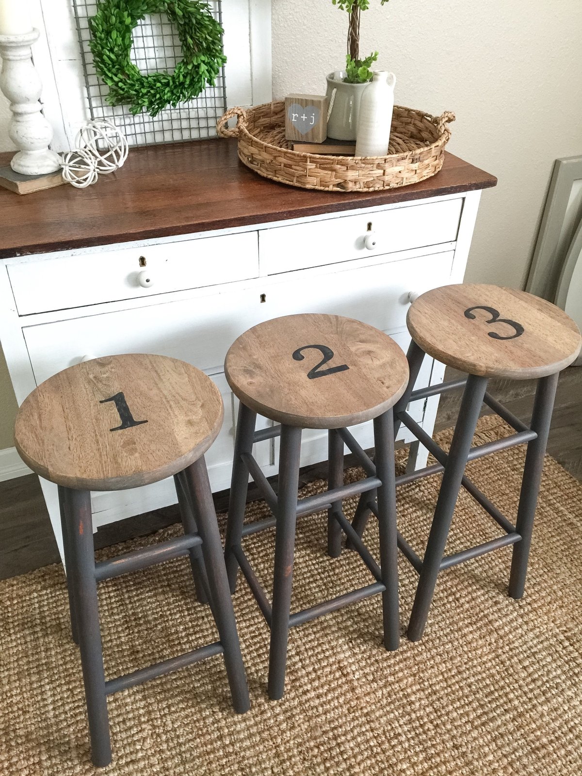 Кухонные табуретки круглые переделка