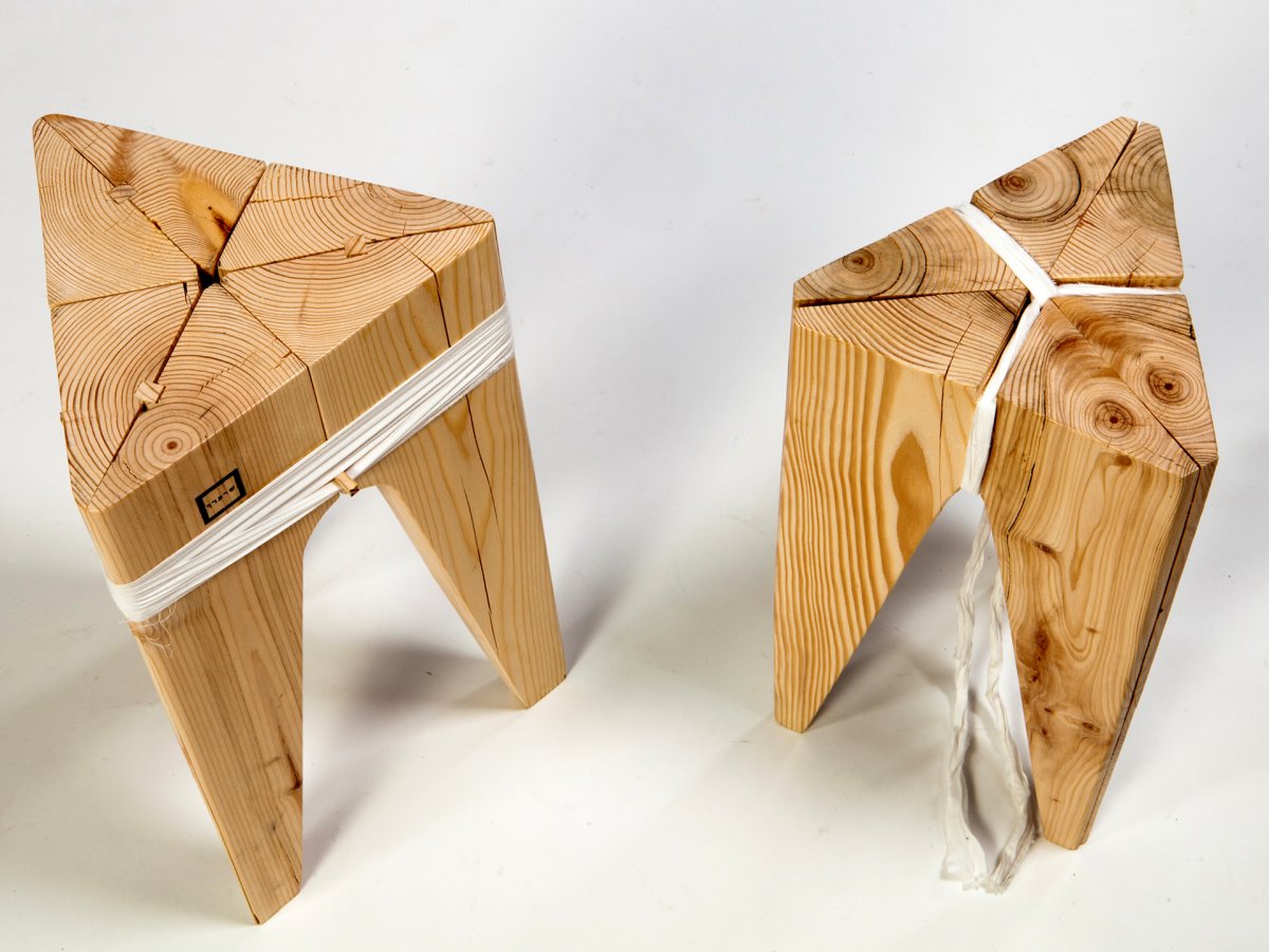 Дизайнерские табуретки из дерева