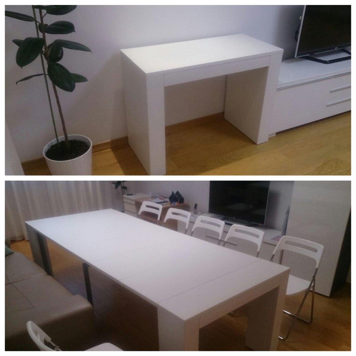 Стол обеденный консоль трансформер мт4002 белый