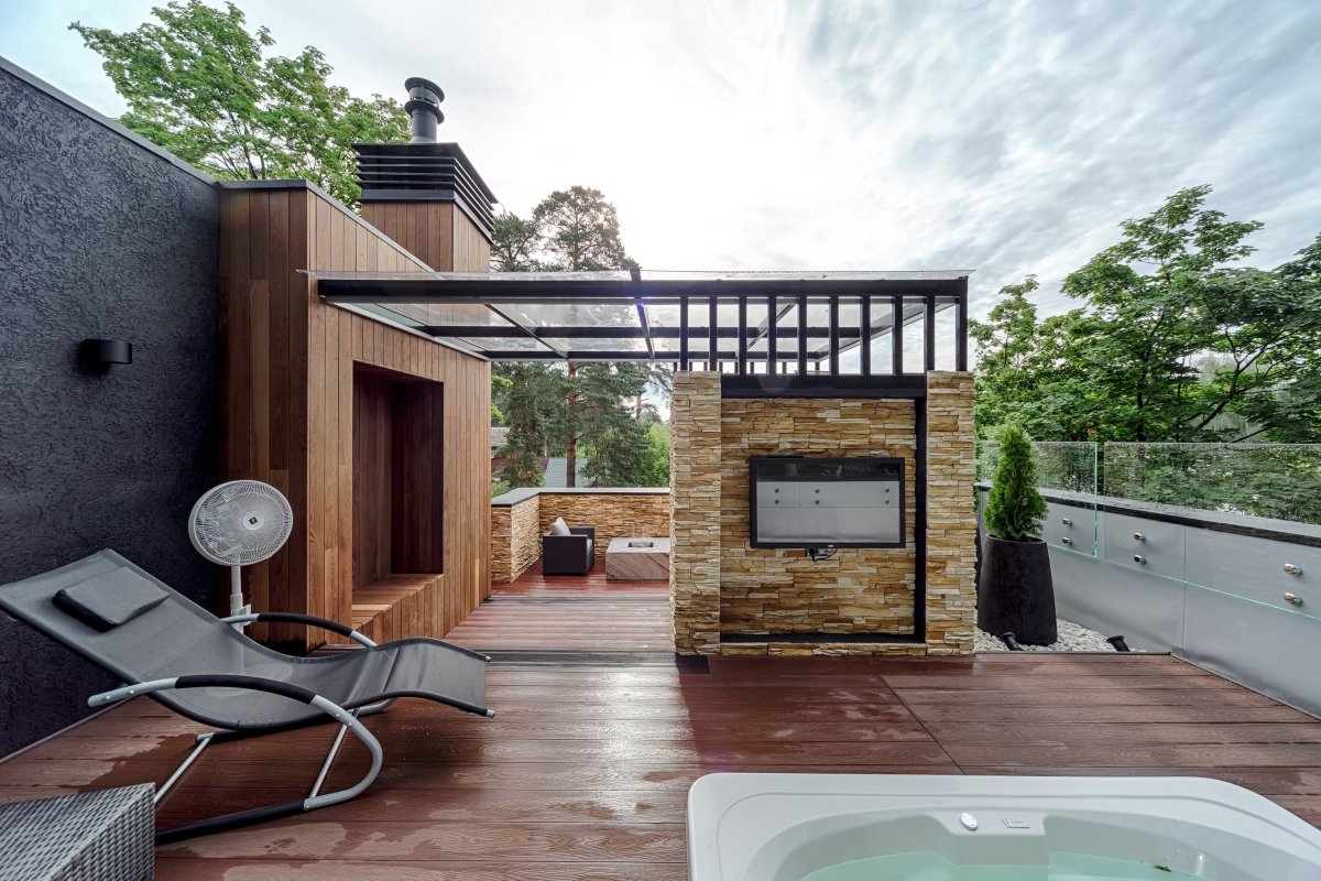 Дом с эксплуатируемой кровлей