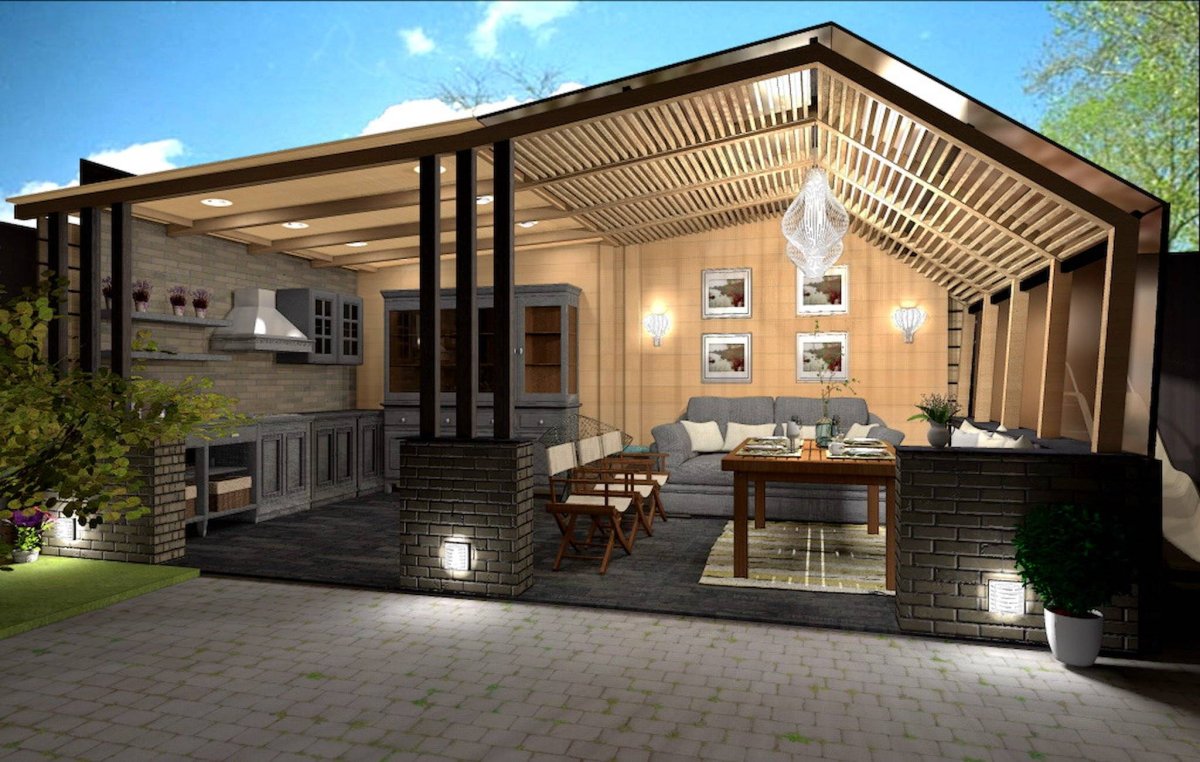 Беседка рендер