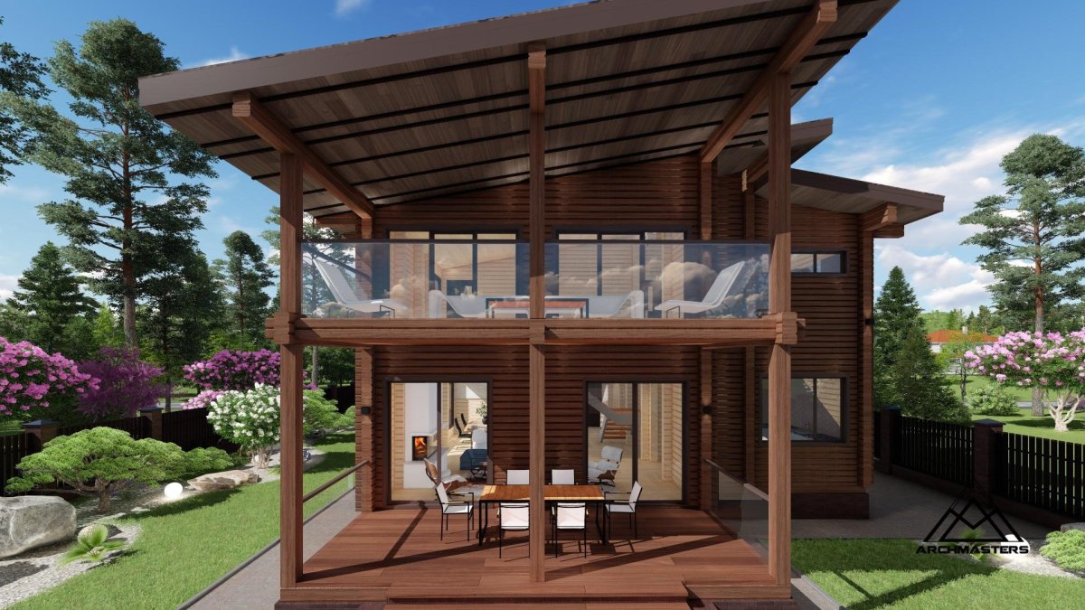 Двухэтажная беседка