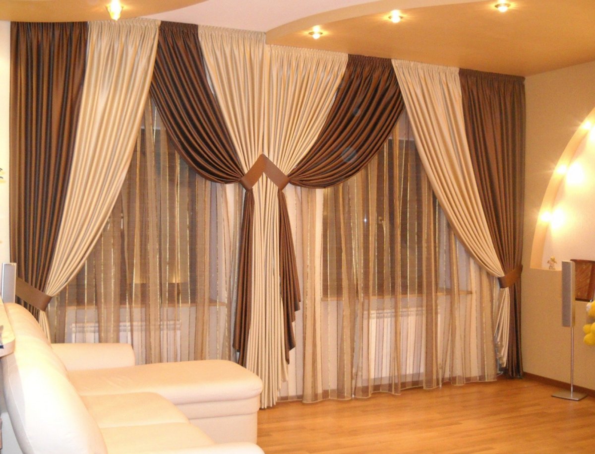 Красивые современные шторы в зал