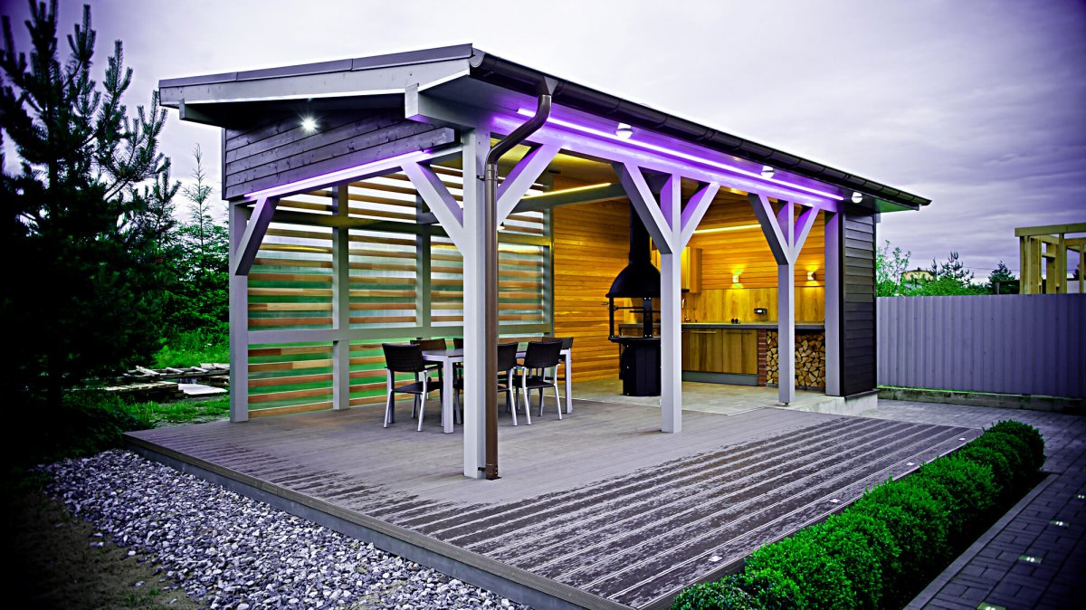 Пергола односкатная