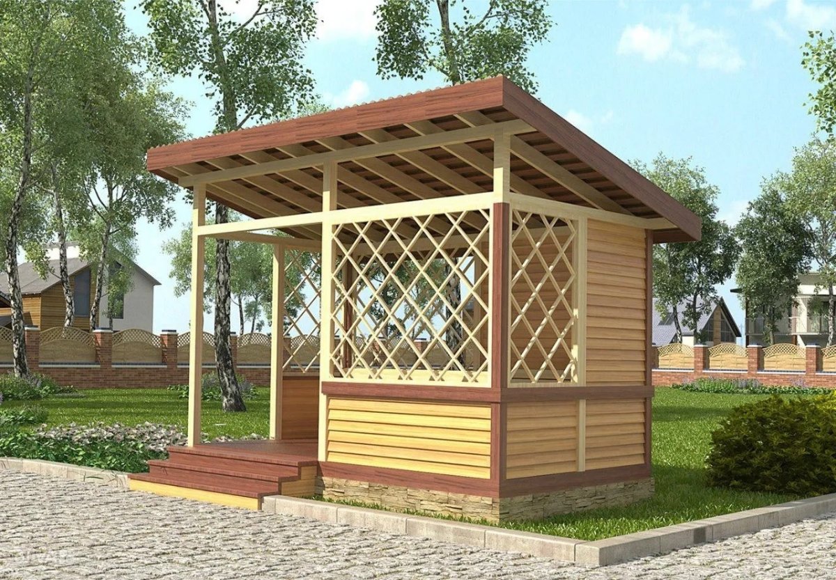 Каркасная беседка