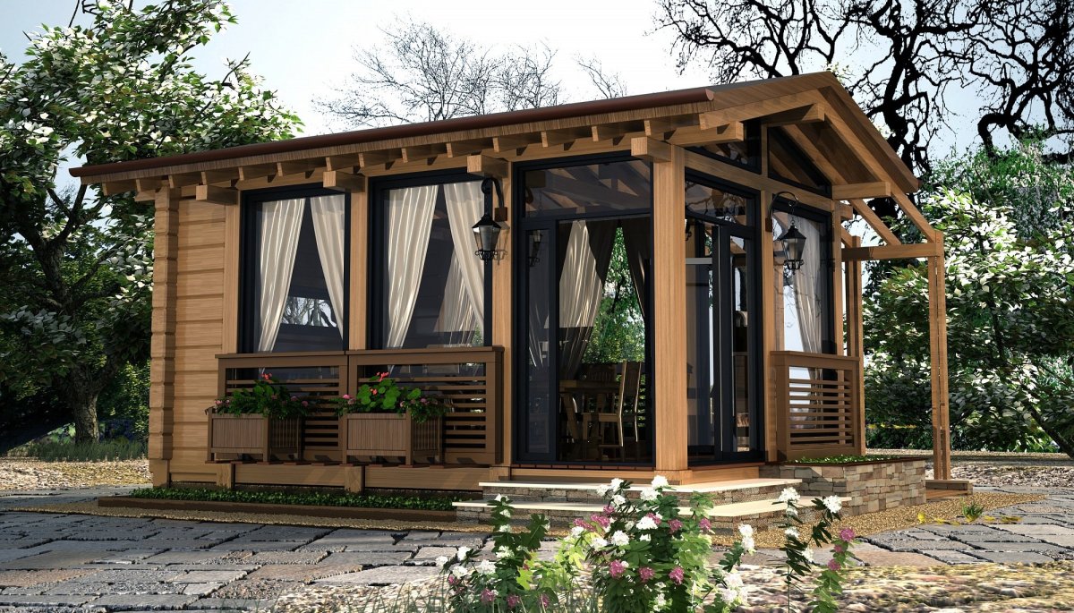 Беседка в стиле Шале