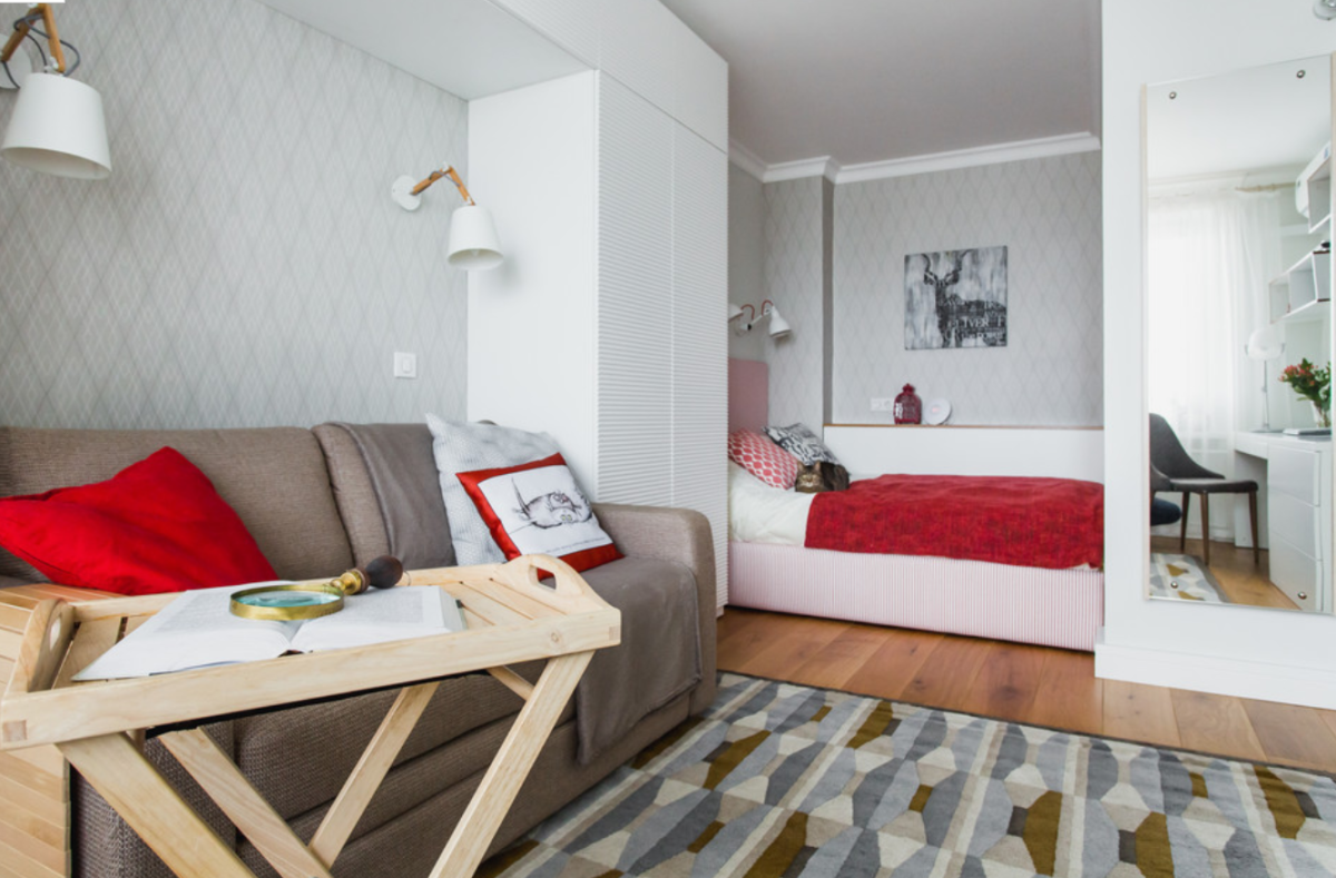 Интерьер однокомнатной квартиры